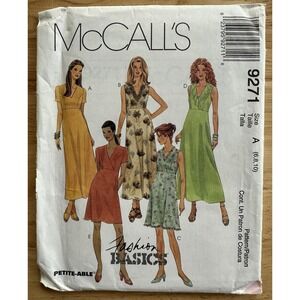 McCall's Pattern 9271 Misses' Dress In 2-Lengths Size 6-10‎ Uncut FF
